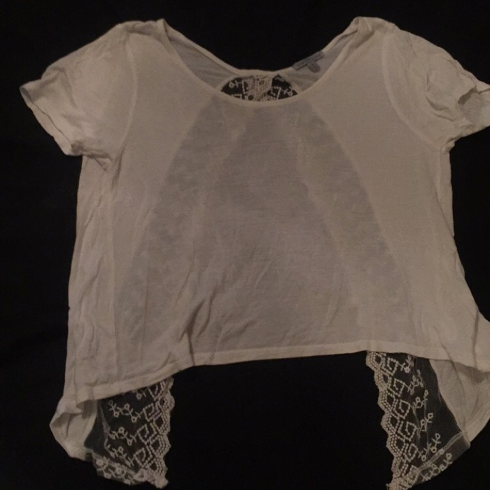 Charlotte Russe Medium Crop Top White